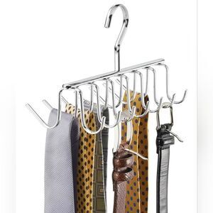 📷🔹️Silver Metal Hanger 14 Hook Closet Organizer